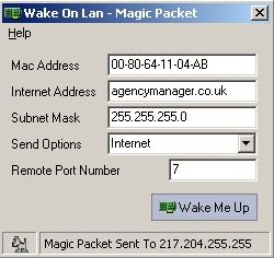 remote wake up from internet